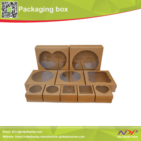 Custom Logo Eco Friendly Disposable Kraft Paper Cake Box Bakery Food ...