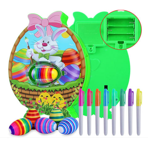 Easter Egg Coloring Kits Machine with 3 Eggs 8 Markers-Easter Egg Decorating Kit