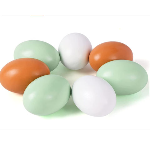Kit de 6 œufs de Pâques en bois à colorier