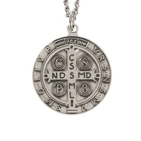 St. Benedict Medal Silver St Christopher Necklace Set Alloy Christian  Sacramental Medals For Ward Off Evil Protection And Catholic Gift For Men  And Women A 483d From Bead118, $12.3 | DHgate.Com