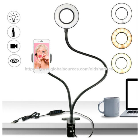 Old Shark LED Leselampe mit Klemme, Flexible Buchlampe für Kinder zum Lesen im Bett bei Nacht, Clip für Tisch, Selfie-Ringlicht