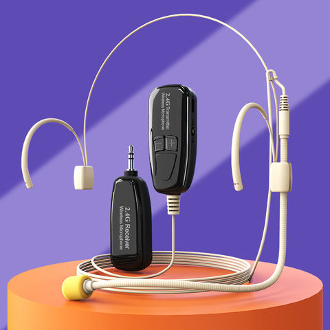 XIAOKOA Microphone Sans Fil,UHF Micro Casque Sans Fil,Wireless