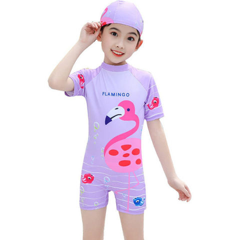 Kids One-Piece Swimwear Girls Cartoon Bathing Suit Rash Guard Swimsuit ...