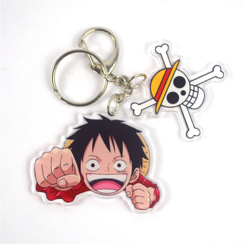 Multicolor One Piece 3D Rubber Keychain