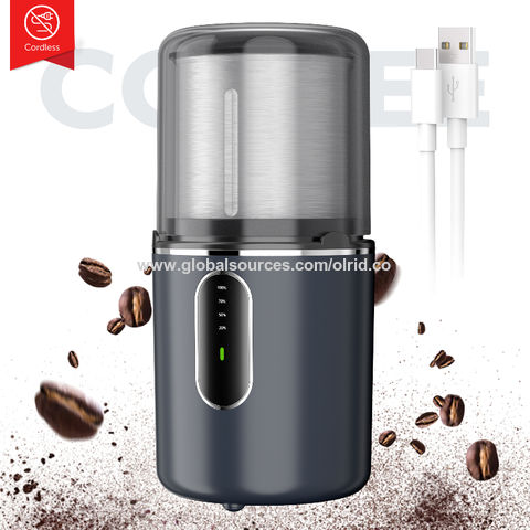 Moulin à café électrique rechargeable portable, lame en céramique de  broyeur polyvalent amovible pour moudre les grains de café, les épices et  les noix de qualité alimentaire 