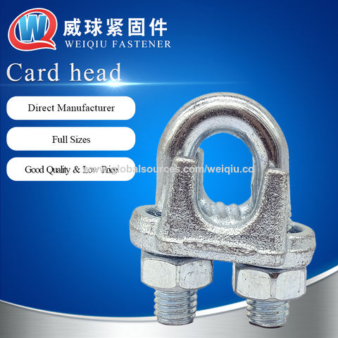 US type malleable wire rope clips, galvanized finish, wire rope clips ...