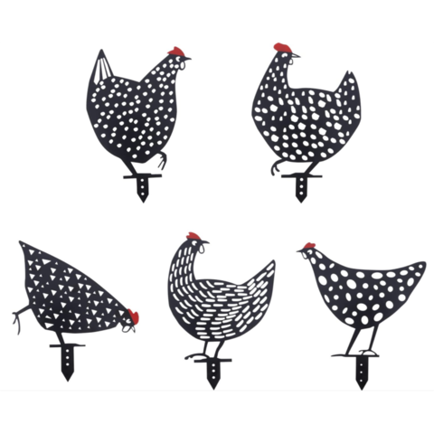 Buy Wholesale China 5 Pcs 13 Inch Metal Chicken Yard Art Garden Decorative  Stake Hollow Out Rooster Animals Silhouette & Statue Decor Pathway Floor  Garden at USD  | Global Sources