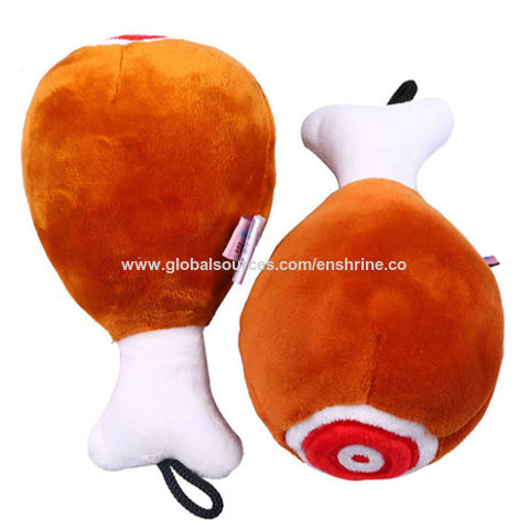 chicken plush dog toy