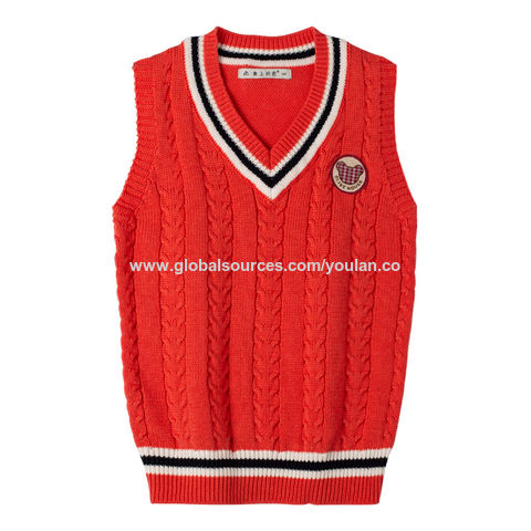 Children\'s School Vests Cute Bear College Wind Hemp Flower Texture Boy\'s  And Girl\'s Knitted Vests $2 - Wholesale China Boy\'s And Girl\'s Collage Vests  at factory prices from You Lan Apparel