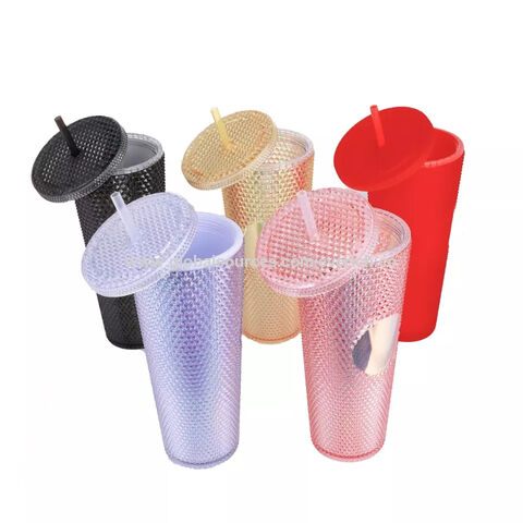 Double Walled Glitter 24oz Plastic Tumbler Reusable Iced Coffee Cup with  Silicone - China Plastic Bottle and Plastic Water Bottle price