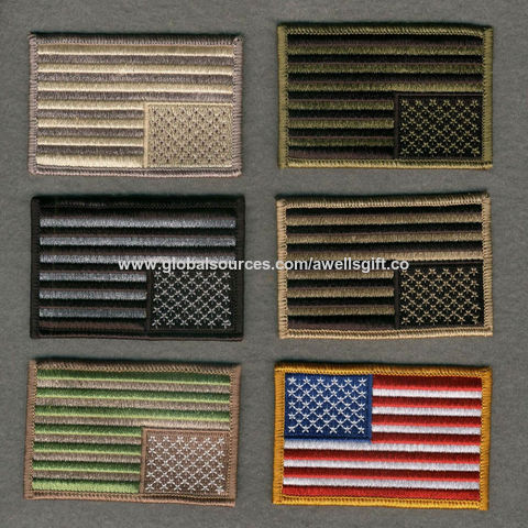 Buy Wholesale China Reverse American Flag Embroidered Patch Patriotic Usa  Us Embroidery Patch Brand New Us Flag Shoulder & Embroidery Patch Iron On  Patch at USD 0.6