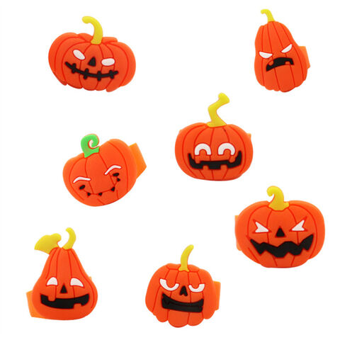 Kinder Fingerring Kreatives, kundenspezifisches, niedliches Cartoon-Halloween-Design Weicher PVC-Gummi-Fingerring for sale at factory direct price