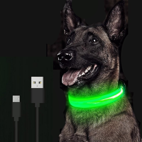 Classic Led Dog Collar Light Pet Collars Chain Can Be Charger Gift for Pets 3 Co