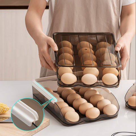 1pc Three-layer Egg Storage Holder For Refrigerator, Household Organizer  For Kitchen, Keeping Eggs Fresh