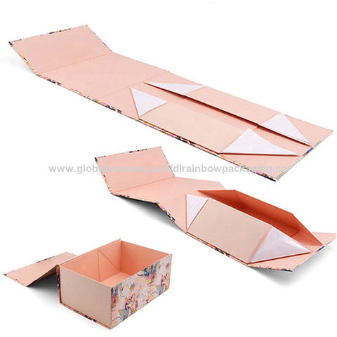 Nice Custom Paper Foldable Magnetic Gift Box Flat Pack Easy Fold Box