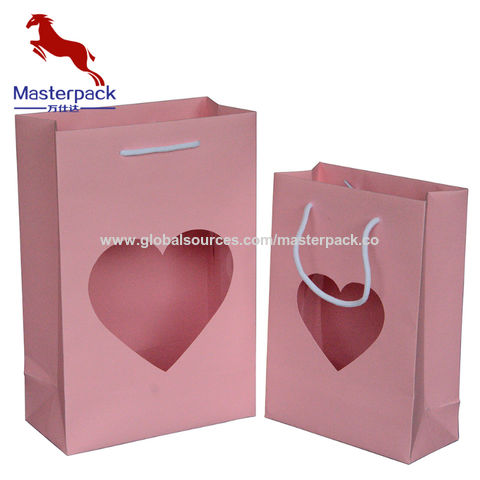 Coloured Gift Bags - Light Pink Kraft Paper Bags