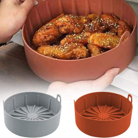 Air Fryer Silicone Pot Food Safe Reusable Heat Resistant Oven