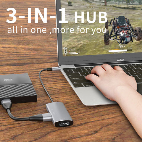 3-en-1 USB centro USB 3,0 100w PD de carga