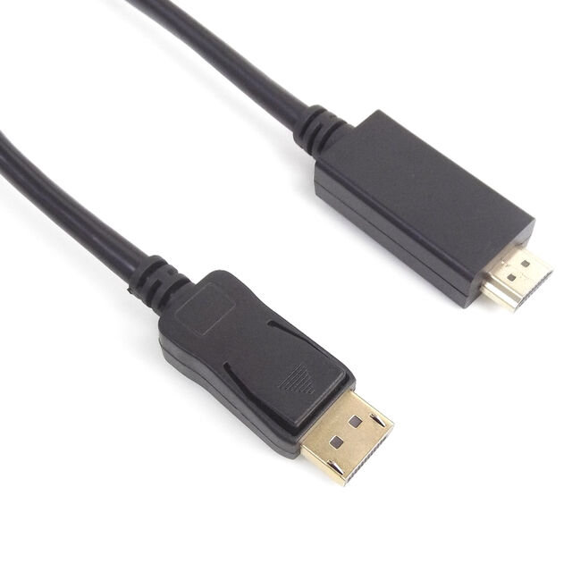 Cable Displayport a HDMI de 10m, compatible con Displayport 2.0, 4K@60Hz, certificación Rohs 2.0 CE, OEM, de macho a macho