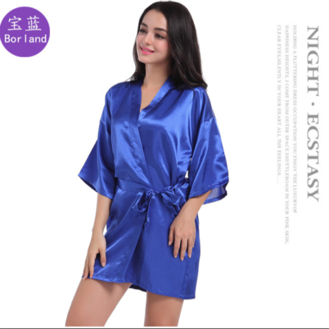 Women Plus Size Pajama Hot-Sale Silk Satin Robe Sleep Nightgown for Lady -  China Women Pajamas and Pajamas Women price