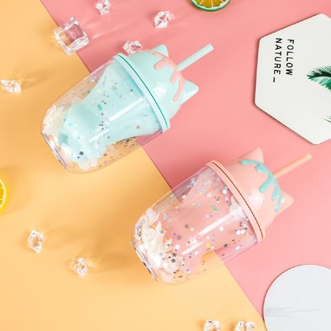 1pc Multicolor 400ml Smart Thermal Cup For Kids, Cute Cartoon