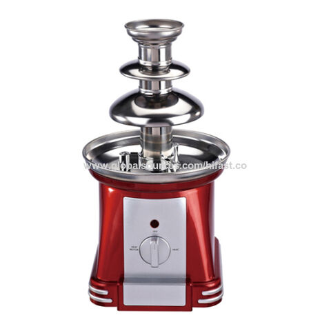 CHOCOLATE FOUNTAIN - MINI STAINLESS STEEL - GIFT FONDUE + DIPPING