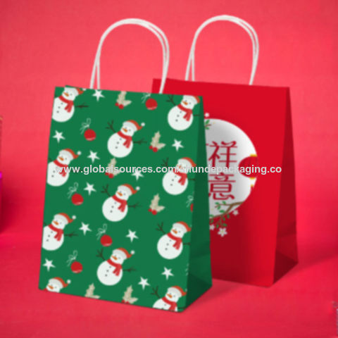 green paper gift bolsas