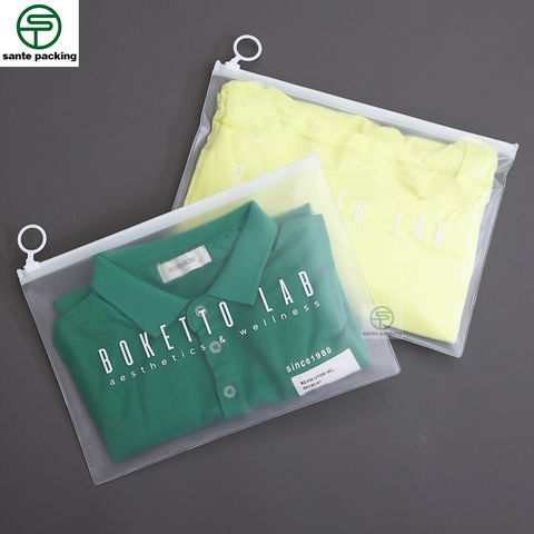 Custom Promotional Resealing Transparent Ziplock Bags PVC Plastic Clothing  Packaging Frosted Zipper Bags Printed Logo - China PE Bag,  Environment-Friendly Bag