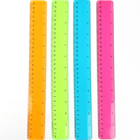 Flexible Rulers 12 Inch 4 Pieces Student Transparent Rulers for School  Rulers for Student Shatterproof Plastic Rulers Office Ruler Straight Soft