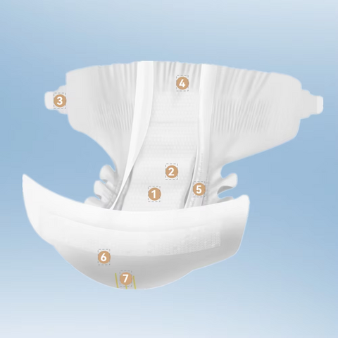Couches pour bébés ultra douces et respirantes avec un design respectueux de la peau, super absorbantes et confortables pour une protection de jour et de nuit à la maison