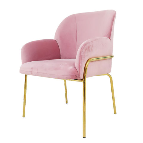 Pink metal dining discount chairs