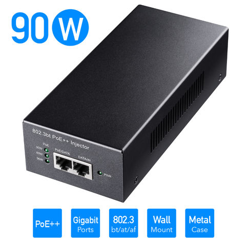 Buy Wholesale China Cudy Poe400 90w Gigabit Ultra Poe++ Injector Adapter,  Ieee 802.3 Bt /802.3at/802.3af Compliant & Poe Injector at USD 29