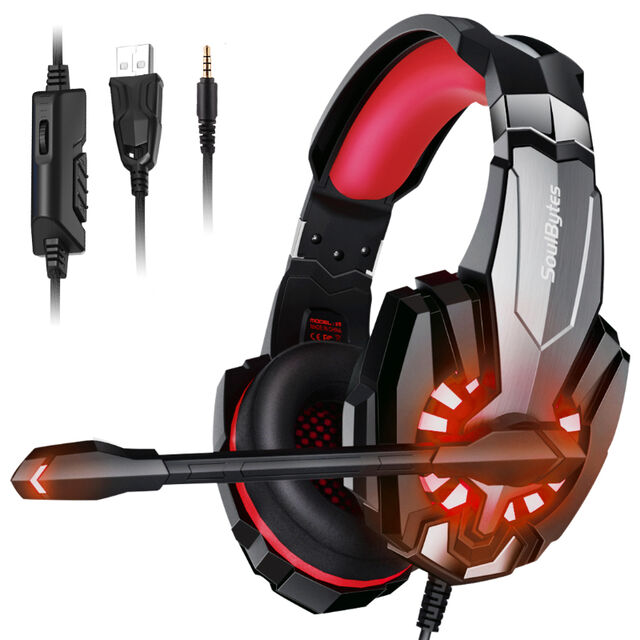 Fones de ouvido com fio com cancelamento de ruído para jovens, headsets gamer over-ear 2022