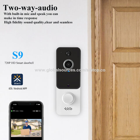 Smart Doorbell Camera 1080P Wi-Fi With Chime PIR Motion Detection 2 Ways  Audio Clear Night Vision