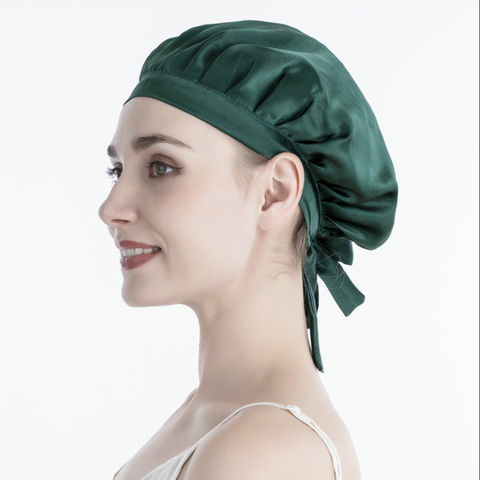 Touca de cabelo de cetim extra longa para mulheres, gorro para