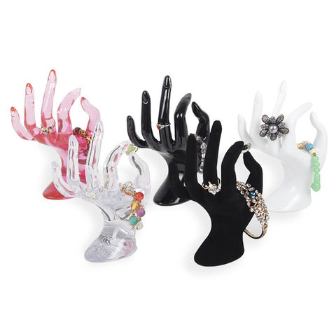 Jewelry Display Stand Multifunctional Acrylic Mannequin Hand Ring Holder  Hand Jewelry Holder for Bangle Necklace Tabletop