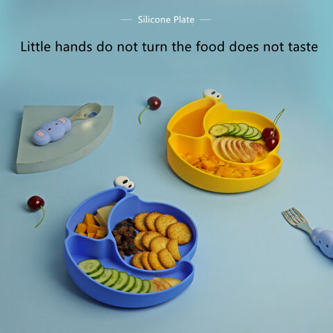 Buy Wholesale China Wholesale Silicone Baby Plate Suction Cup Split Plate  Children's Cartoon Learning To Eat Auxiliary Food Plate For Baby Feeding &  Plate at USD 3.1