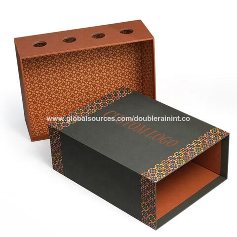 Caja rígida de cartón con cajón y diseño de bandeja para cosméticos, jabones, velas y sets de champú