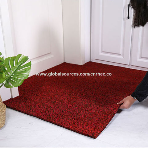 Indoor Anti-Slip Door Mat PVC Silk Loop Door Mat Entrance Carpet