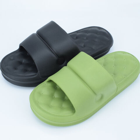 Men's Slippers, Thick-soled Non-slip Home Slippers, Black Bathroom  Thick-soled Home Anti-slip Slippers, All-season Stylish Indoor/outdoor  Slipper.