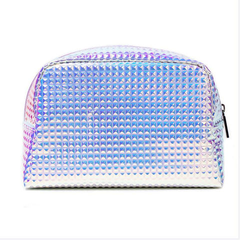 Rainbow Print Makeup Bag In Rainbow White