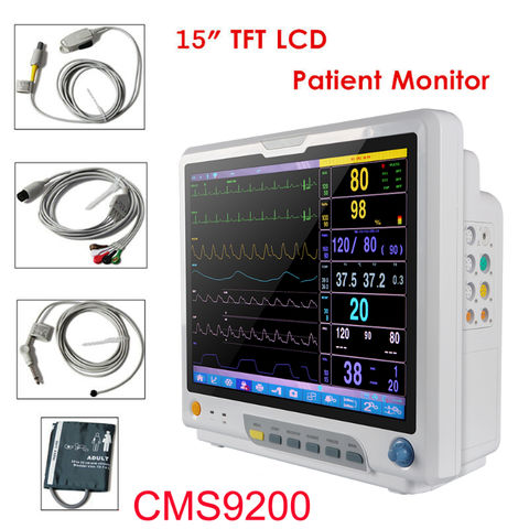 12 ICU Vital Signs Monitor Patient Monitor SpO2,NIBP,ECG,RESP,TEMP PR +  Gift US