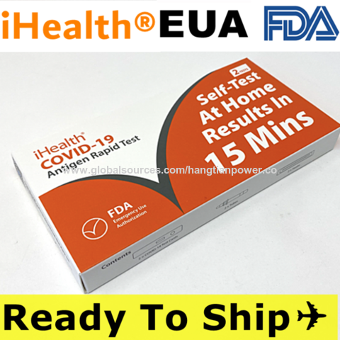IHealth® STOCK Antigen Rapid Test 1/20 Home Nose SalivaTests Kit FDA CE ...