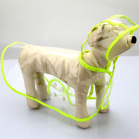 transparent dog raincoat