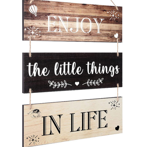 Country wood hanging decorative board Quotation wall decoration Family ...