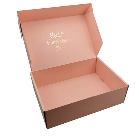 Compre Bonita Caja De Cartón De Papel Rosa Estampado De Papel De Oro  Vestido De Boda De Lujo y Caja De Cartón De Papel De Lujo de China por 1.5  USD