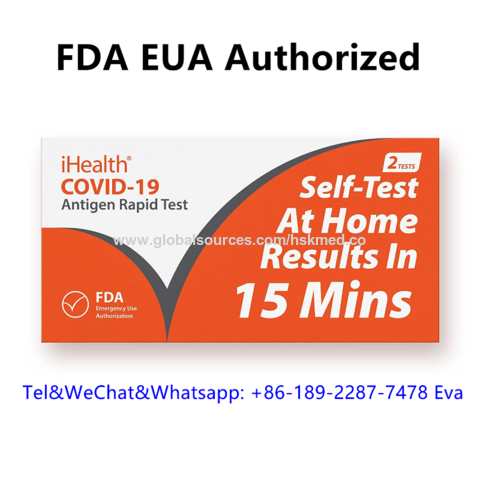 Antigen Rapid FDA EUA Authorized OTC at-Home Self Test kit Non-invasive ...