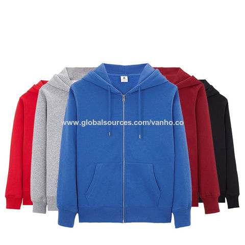 Buy Wholesale China Men's Full-zip Hooded Fleece Sweatshirt & Men's Zip ...