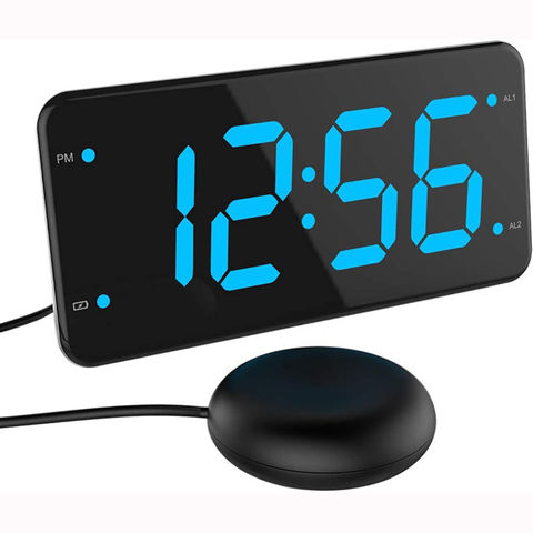 Led Loud Vibrating Alarm Clock, Alarm Clocks For Heavy Sleepers