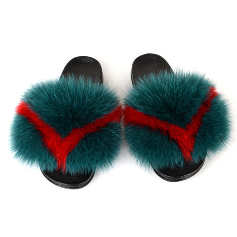 red and green fur slides